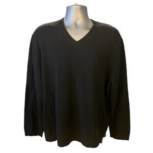 Banana Republic Black Cashmere V-Neck Sweater Size XL